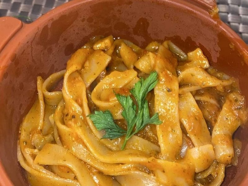 Cliquez pour zoomer ! Spaghettis aux crevettes et à l’ail Thermomix par charlottella