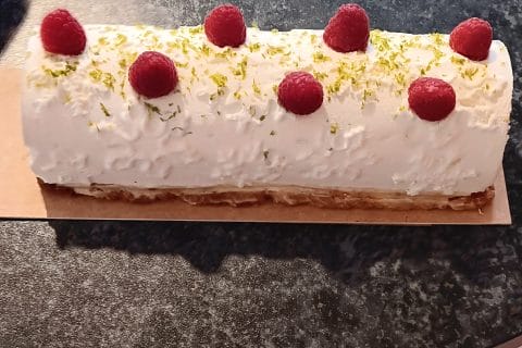 Cliquez pour zoomer ! Bûche citron et framboises Thermomix par nadinenanou