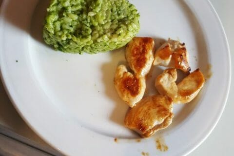 Cliquez pour zoomer ! Risotto au pesto d’épinards et basilic Thermomix par AmandeGourmande