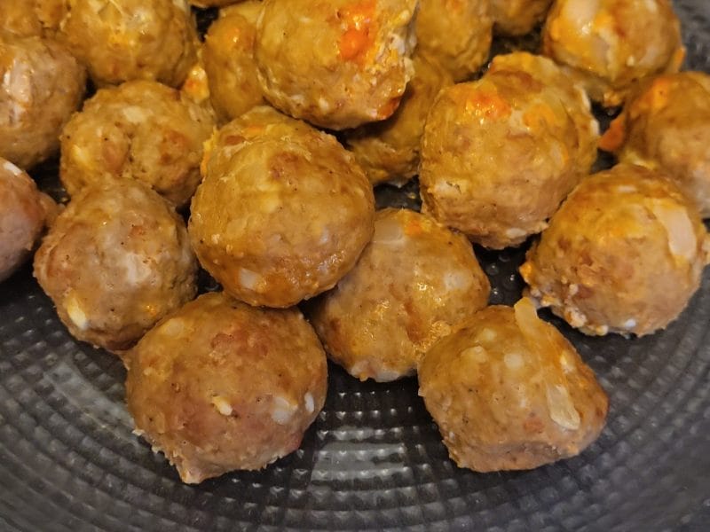 Cliquez pour zoomer ! Boulettes de poulet au chorizo Thermomix par adrianette07