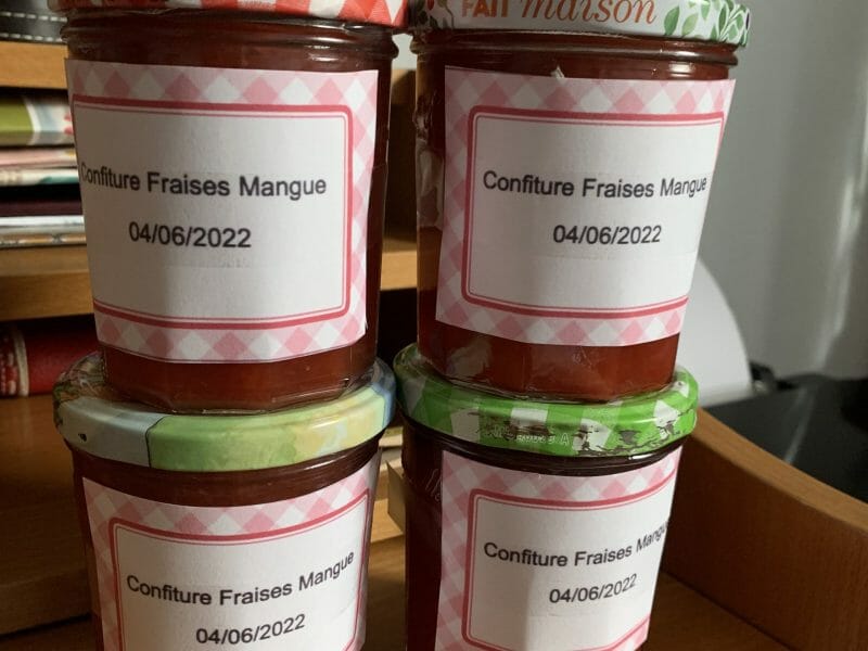 Cliquez pour zoomer ! Confiture mangue fraises Thermomix par Sophiejean