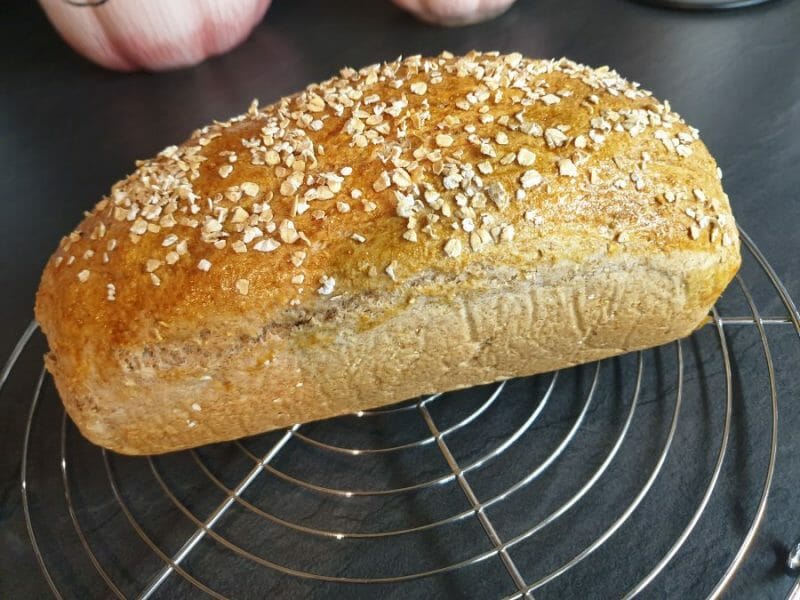 Cliquez pour zoomer ! Pain aux flocons d’avoine et au miel Thermomix par Maria
