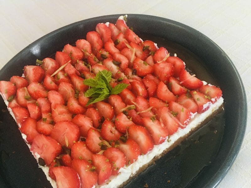Cliquez pour zoomer ! Tarte aux fraises sans cuisson Thermomix par Magg_Hct🌼🌸