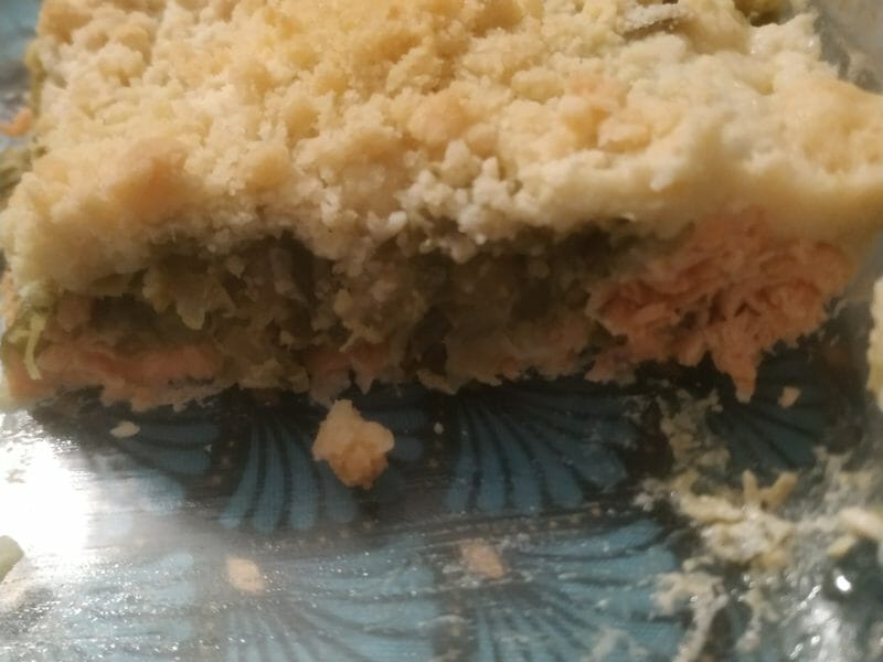 Cliquez pour zoomer ! Crumble de saumon et poireaux Thermomix par Alex224