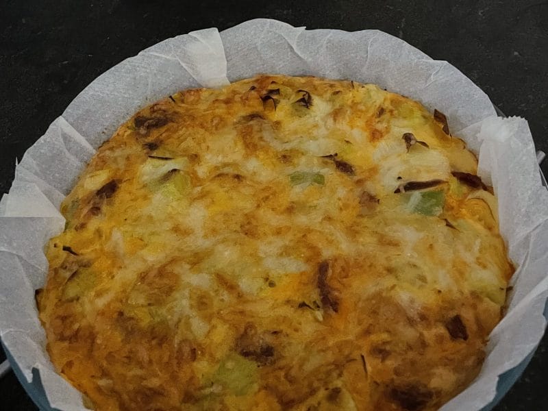 Cliquez pour zoomer ! Clafoutis cancoillotte, poireaux et chorizo Thermomix par laure_432