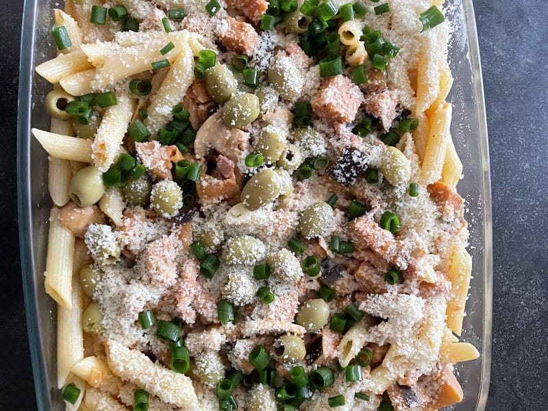 Cliquez pour zoomer ! One pot pasta aubergines, lardons et champignons Thermomix par laure_432