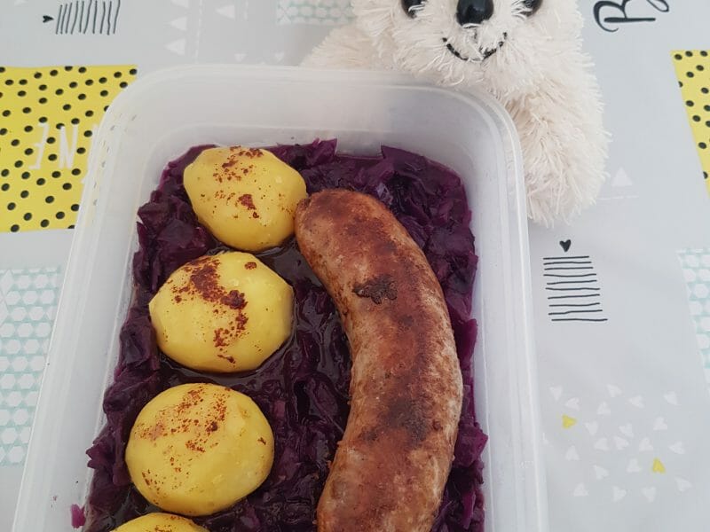 Cliquez pour zoomer ! Chou rouge, lardons et pommes Thermomix par Patlb