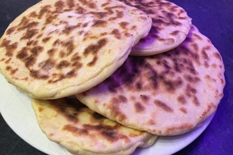 Cliquez pour zoomer ! Naans au fromage au Thermomix