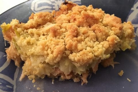 Cliquez pour zoomer ! Crumble de saumon et poireaux au Thermomix