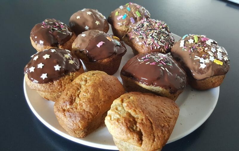 Cliquez pour zoomer ! Muffins à la banane Thermomix par Bebebouille