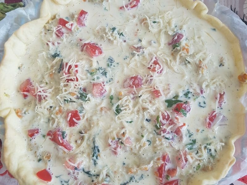 Cliquez pour zoomer ! Quiche poulet et tomates cerises Thermomix par Elimi