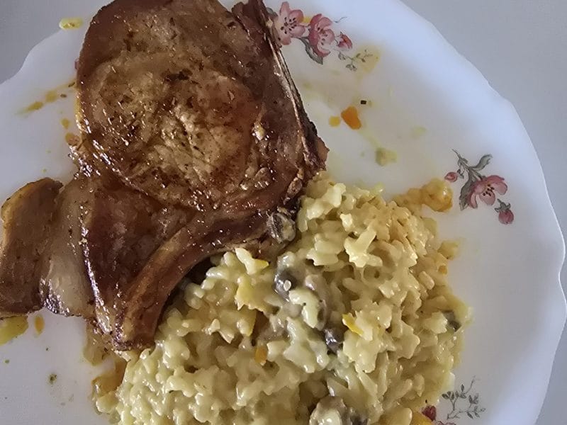 Cliquez pour zoomer ! Risotto champignons et courgettes Thermomix par Elimi