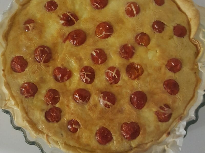 Cliquez pour zoomer ! Quiche poulet et tomates cerises Thermomix par Elimi