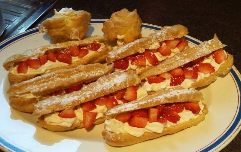 Cliquez pour zoomer ! Éclairs fraises chantilly Thermomix par Skaibb