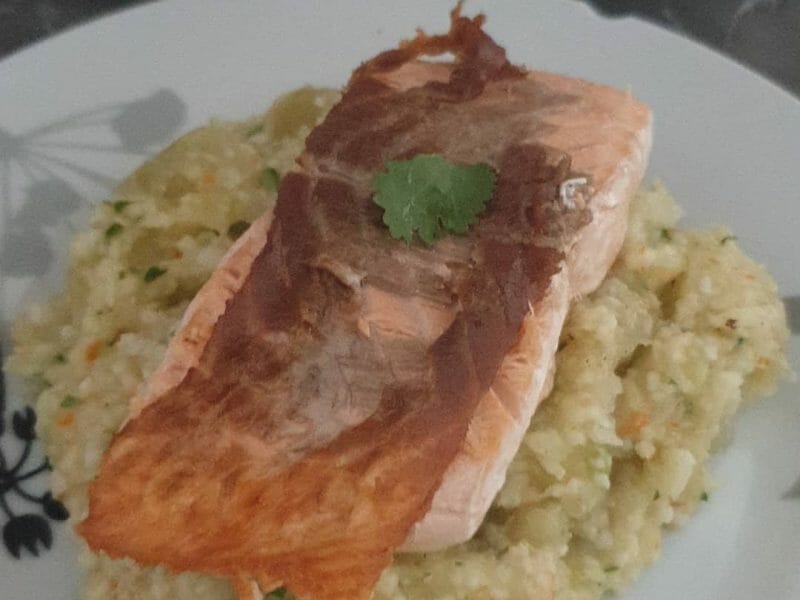 Cliquez pour zoomer ! Ecrasé de pommes de terre et saumon Thermomix par Camomix92