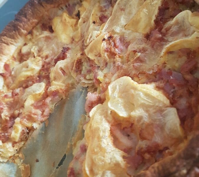 Cliquez pour zoomer ! Tarte aux pommes de terre et lardons Thermomix par Couratatouille