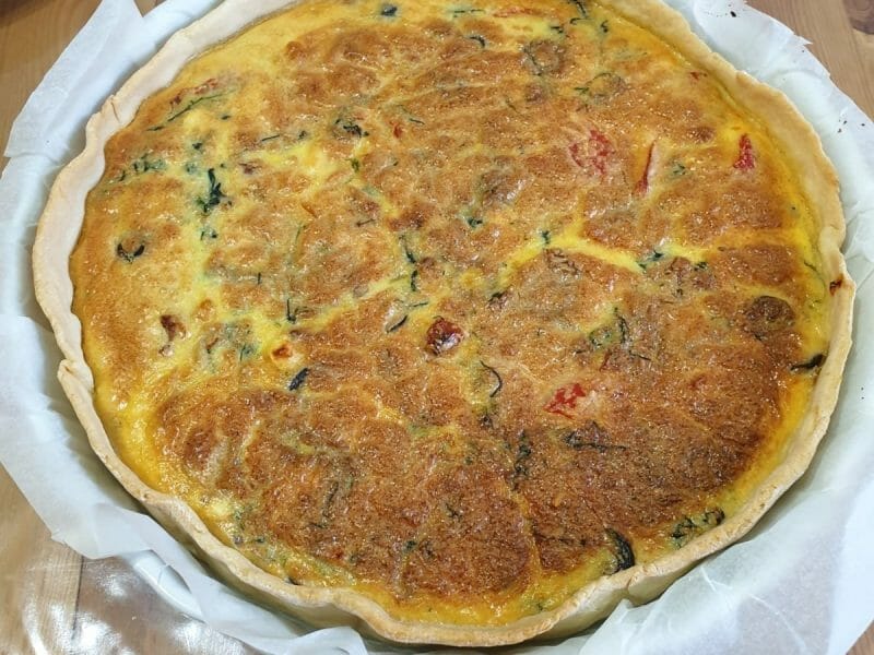 Cliquez pour zoomer ! Quiche aux épinards et au poivron rouge Thermomix par Laeti30