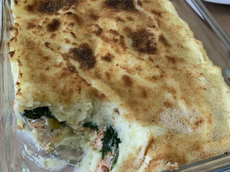 Cliquez pour zoomer ! Parmentier de saumon aux épinards Thermomix par Laeti30