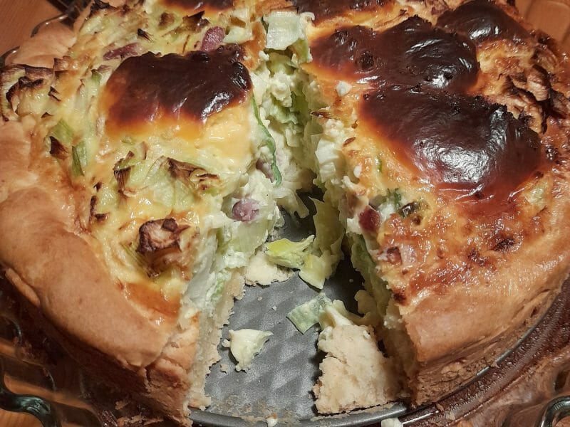 Cliquez pour zoomer ! Gâteau poireaux, lardons et fromage Thermomix par Lamerecotcot