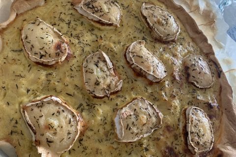 Cliquez pour zoomer ! Quiche oignons, chèvre et miel Thermomix par Lynda Zina