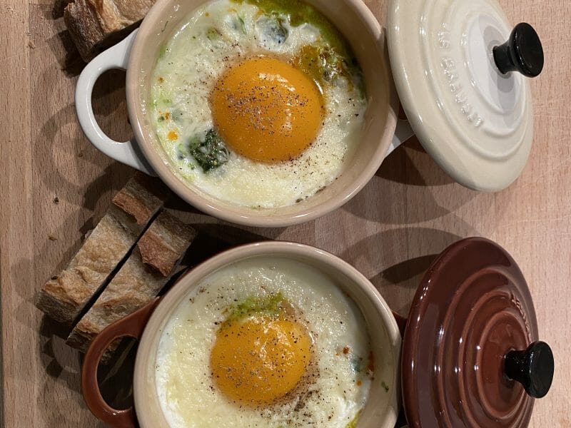 Cliquez pour zoomer ! Oeufs cocotte épinards et chorizo Thermomix par Pinz02