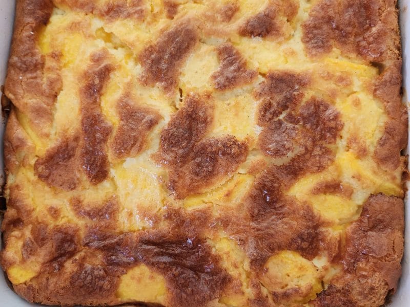 Cliquez pour zoomer ! Clafoutis aux pêches Thermomix par maya2301