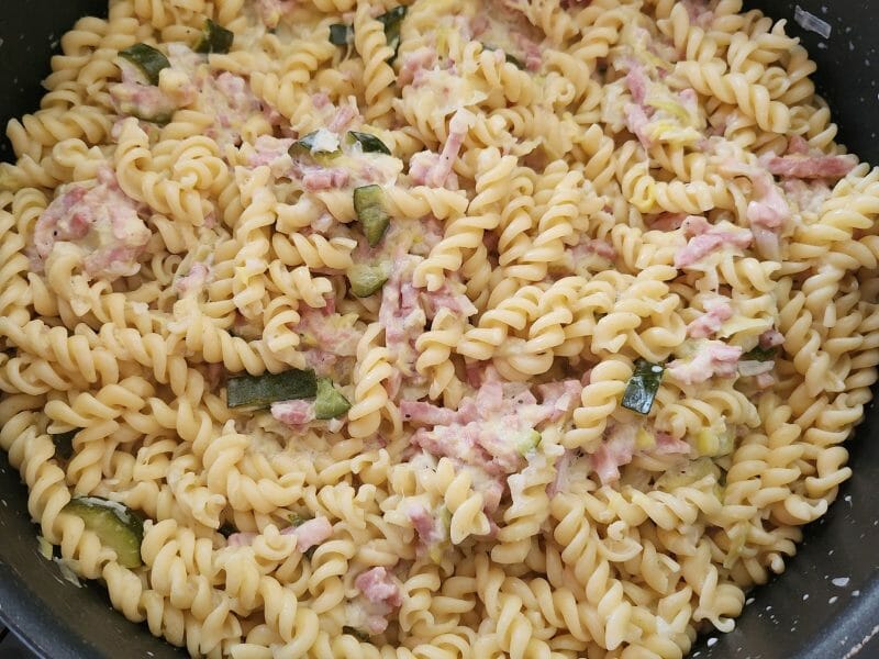 Cliquez pour zoomer ! Tagliatelles à la crème de poireaux Thermomix par maya2301