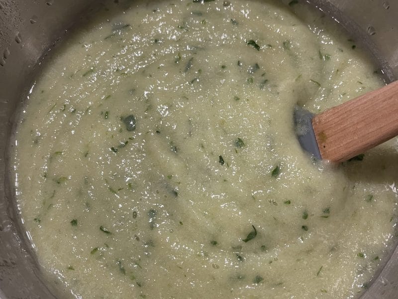 Cliquez pour zoomer ! Purée de pommes de terre à l’ail des ours Thermomix par socuisinette