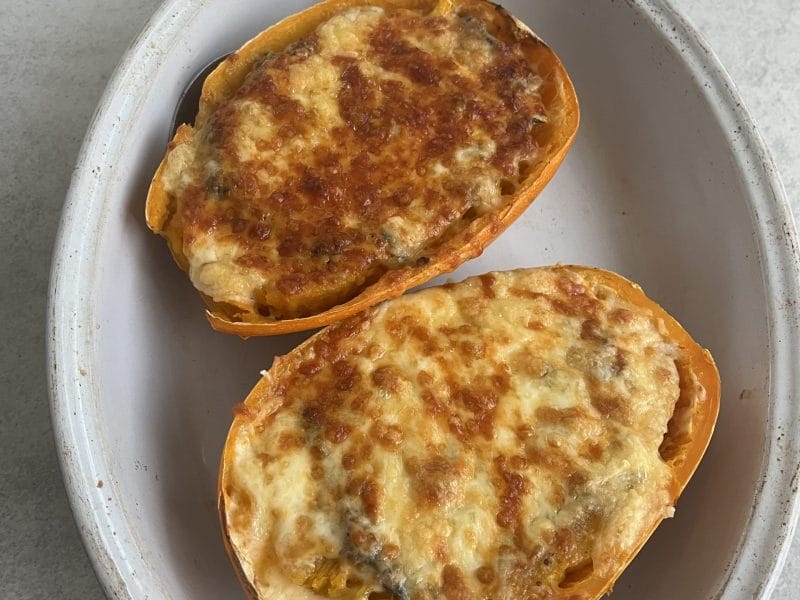Cliquez pour zoomer ! Courge spaghetti à la crème et aux lardons Thermomix par socuisinette