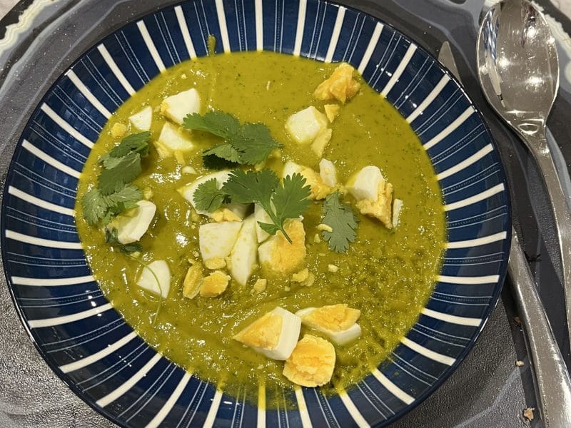 Cliquez pour zoomer ! Soupe aux oeufs et à la coriandre Thermomix par socuisinette