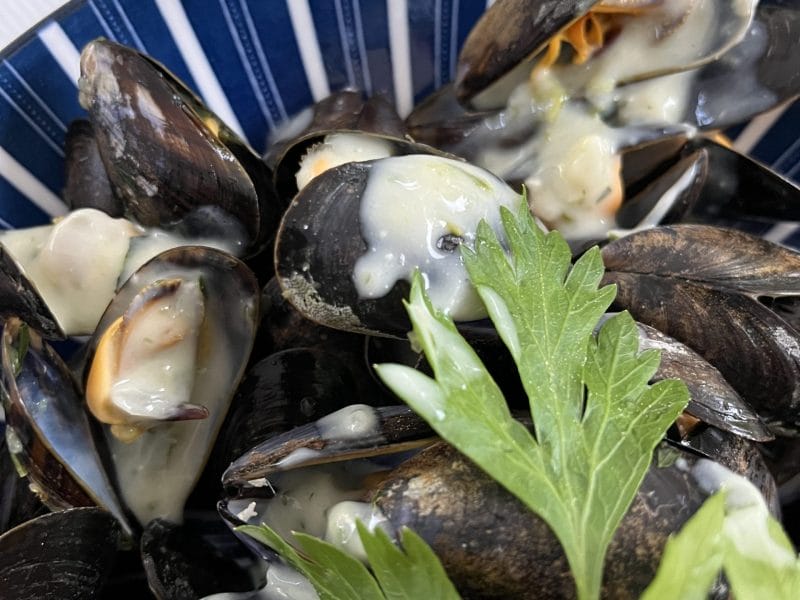Cliquez pour zoomer ! Moules sauce au roquefort Thermomix par socuisinette
