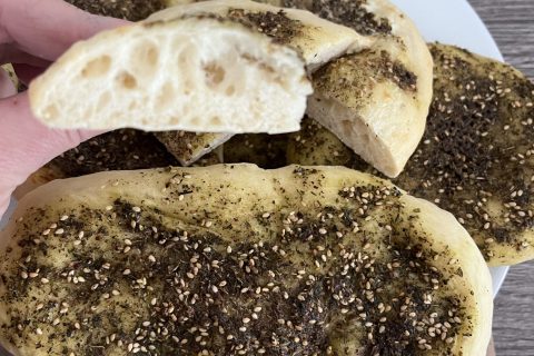 Cliquez pour zoomer ! Man’ouché au Zaatar Thermomix par socuisinette