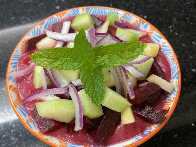 Cliquez pour zoomer ! Gaspacho de betterave et pomme Thermomix par Suzann