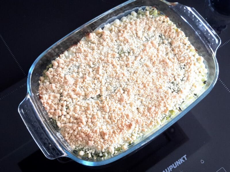 Cliquez pour zoomer ! Crumble poulet, courgettes et parmesan Thermomix par Suzann