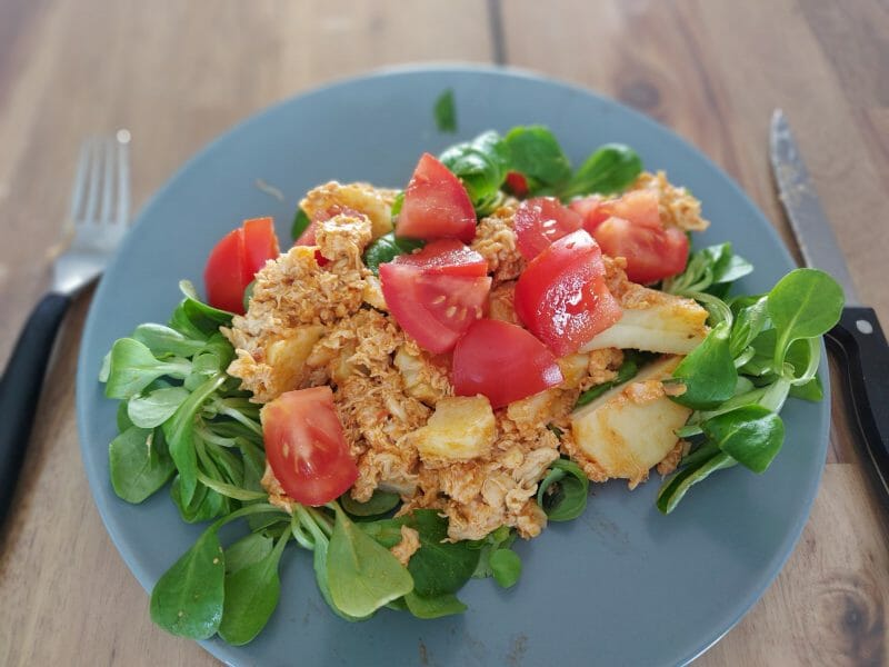 Cliquez pour zoomer ! Salade de poulet au pesto rosso Thermomix par Zuzu8