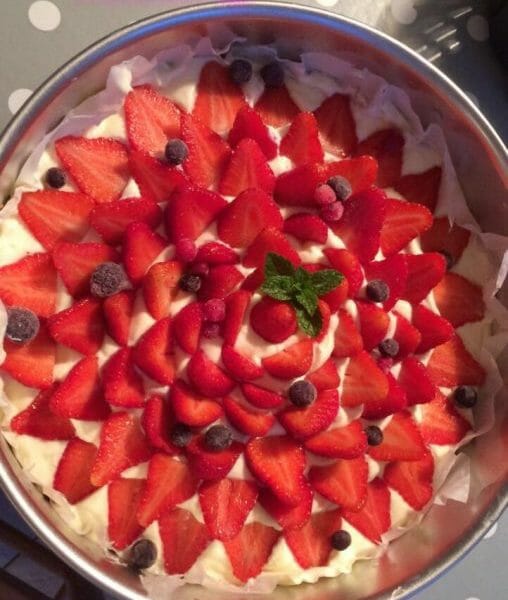 Cliquez pour zoomer ! Tarte aux fraises sans cuisson Thermomix par AllissOn_1