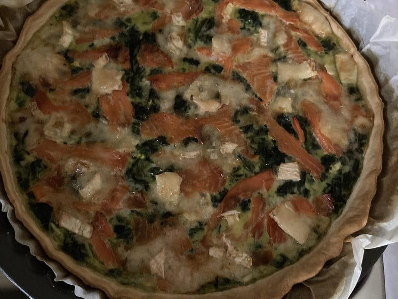 Cliquez pour zoomer ! Tarte épinards, saumon et chèvre Thermomix par melanie_1389