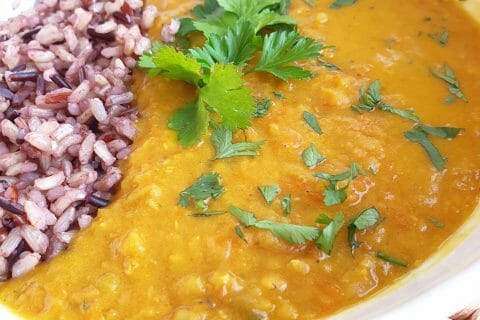 Cliquez pour zoomer ! Dhal de patate douce et de lentilles corail Thermomix par KIKIMOMIX