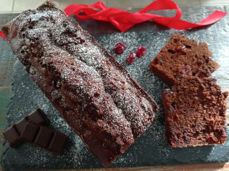 Cliquez pour zoomer ! Cake au chocolat et cranberries Thermomix par Marie 🌹🌹