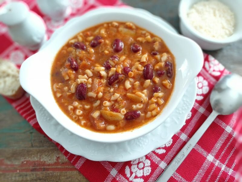 Cliquez pour zoomer ! Soupe aux haricots rouges et coquillettes Thermomix par Marie 🌹🌹