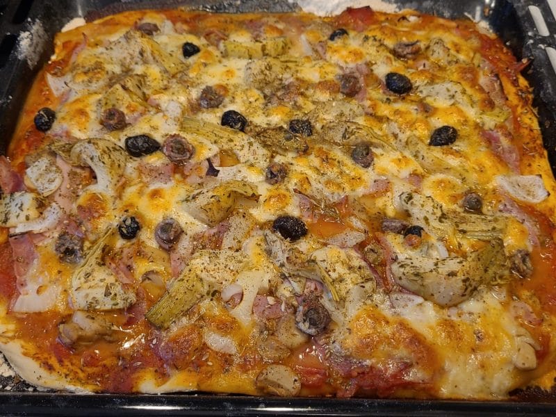 Cliquez pour zoomer ! Pizza capricciosa Thermomix par Gilles 75