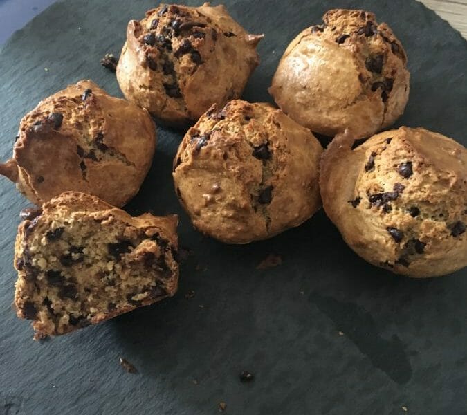 Cliquez pour zoomer ! Muffins au son d’avoine et aux pépites de chocolat Thermomix par Crousnetta