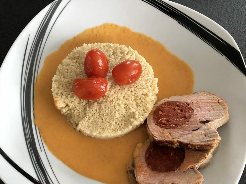 Cliquez pour zoomer ! Filet mignon au chorizo Thermomix par Nath51