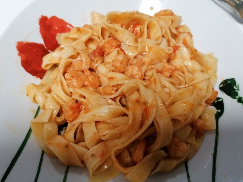 Cliquez pour zoomer ! Spaghettis aux crevettes et à l’ail Thermomix par Ch@p$