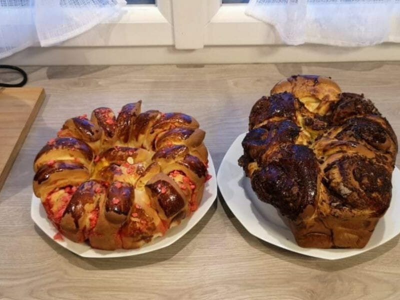 Cliquez pour zoomer ! Brioche aux pralines roses Thermomix par Colin.jund@free.fr