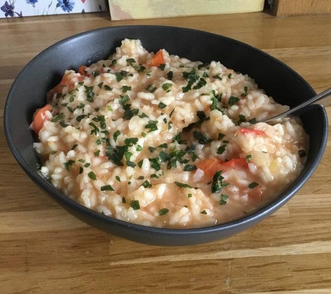 Cliquez pour zoomer ! Risotto tomates cerises basilic Thermomix par AudreyC