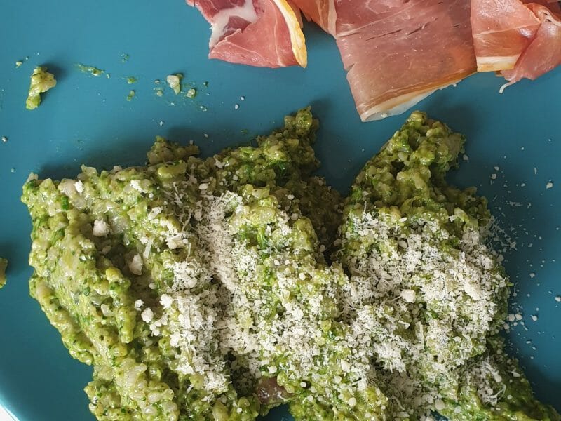 Cliquez pour zoomer ! Risotto au pesto d’épinards et basilic Thermomix par Marie lou