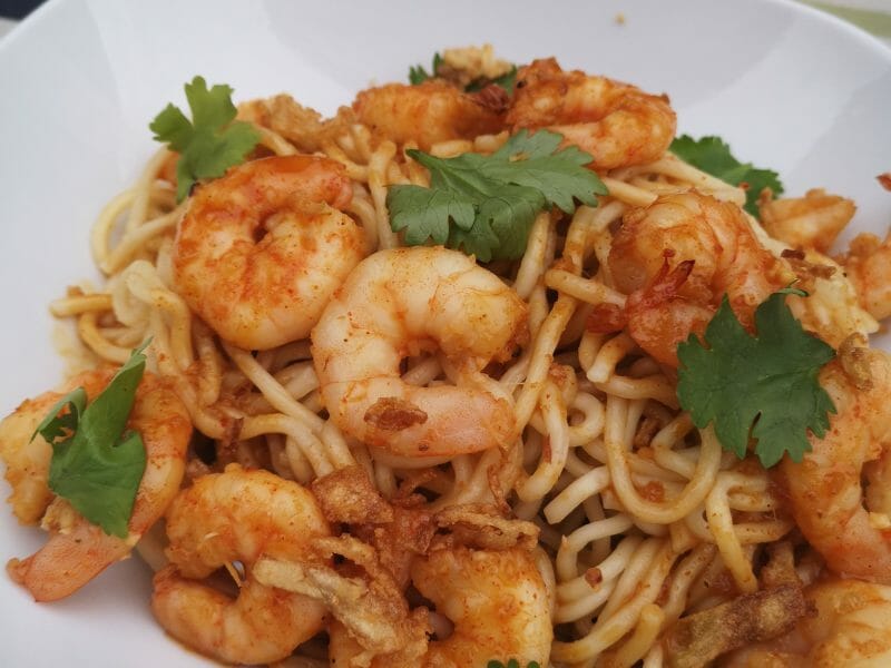 Cliquez pour zoomer ! Bo Bun de crevettes marinées Thermomix par Laulu