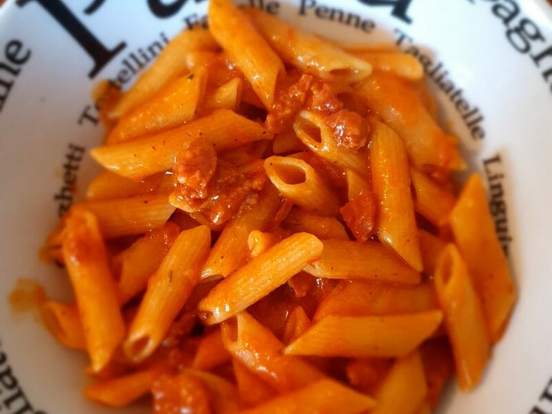Cliquez pour zoomer ! Penne au chorizo Thermomix par Marion.lab