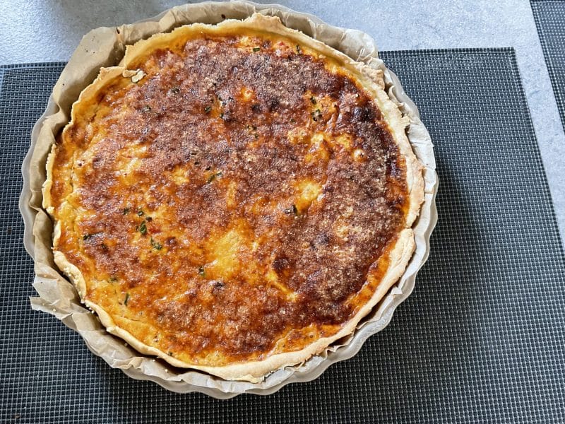 Cliquez pour zoomer ! Tarte au thon, tomate et moutarde Thermomix par Ousseau